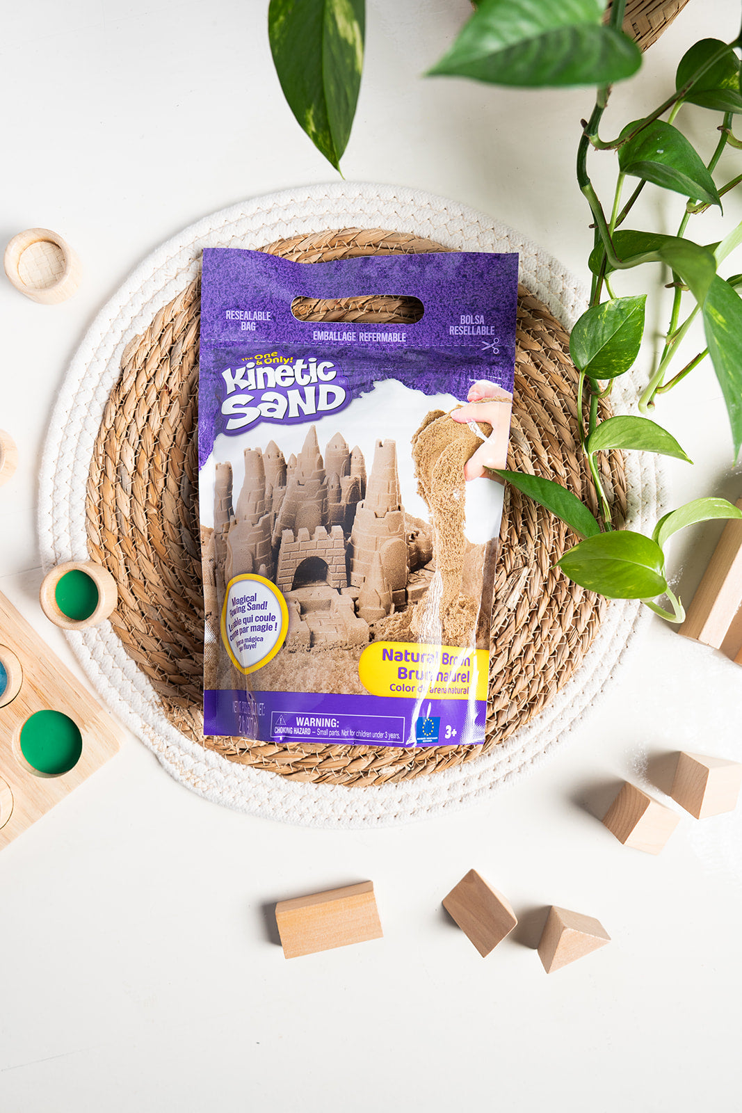 Kinetic Sand - Bruin - (in zak)