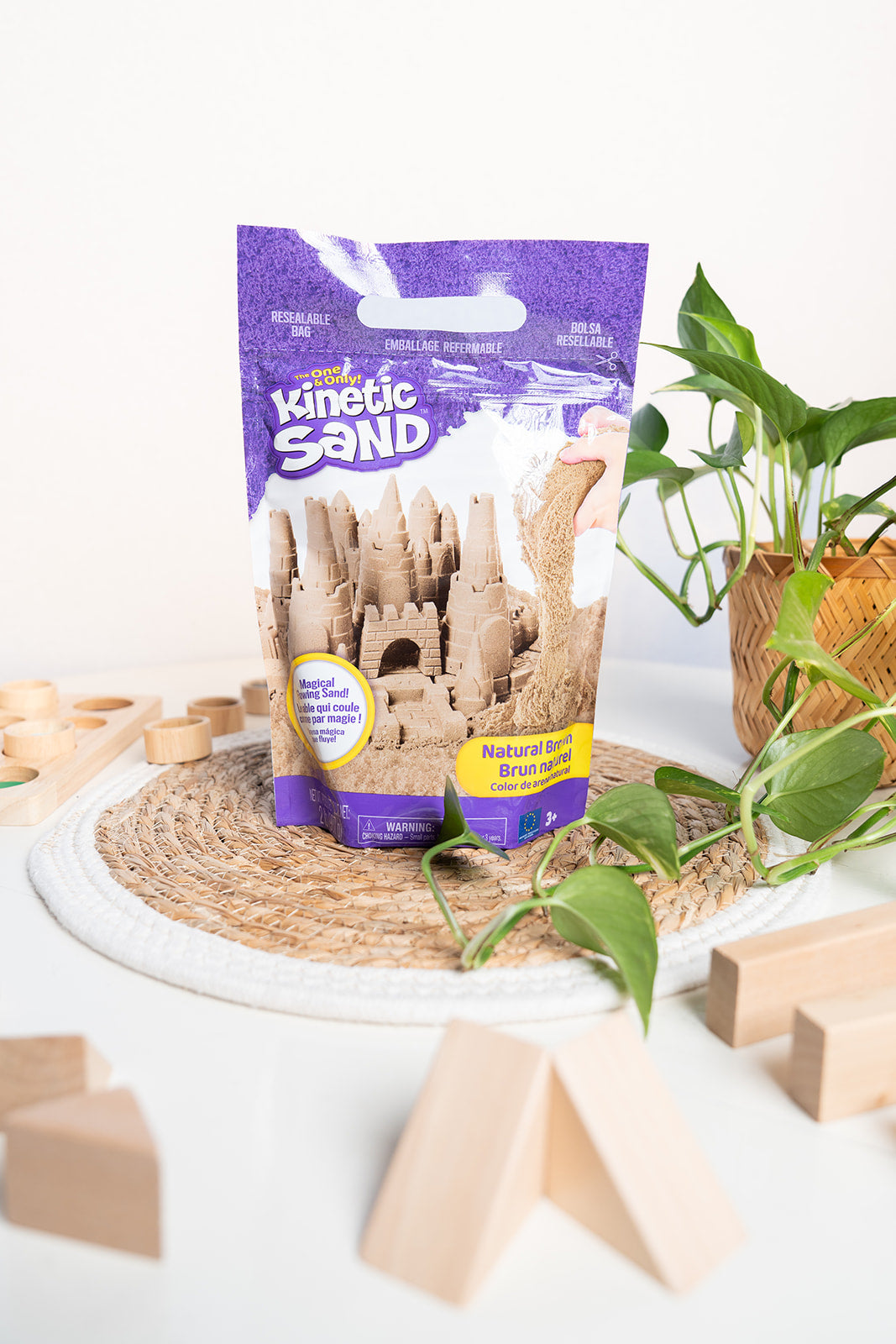Kinetic Sand - Bruin - (in zak)