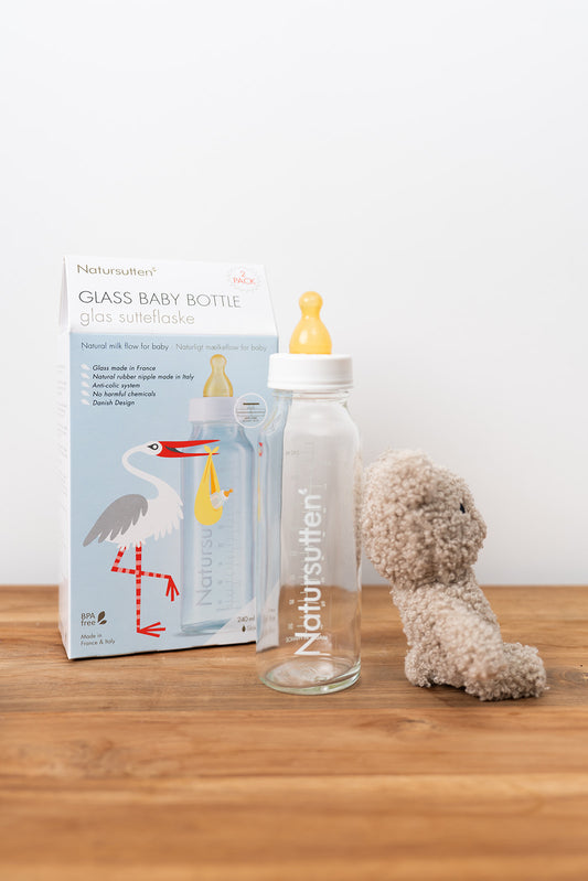Natursutten - Set van twee glazen drinkflessen