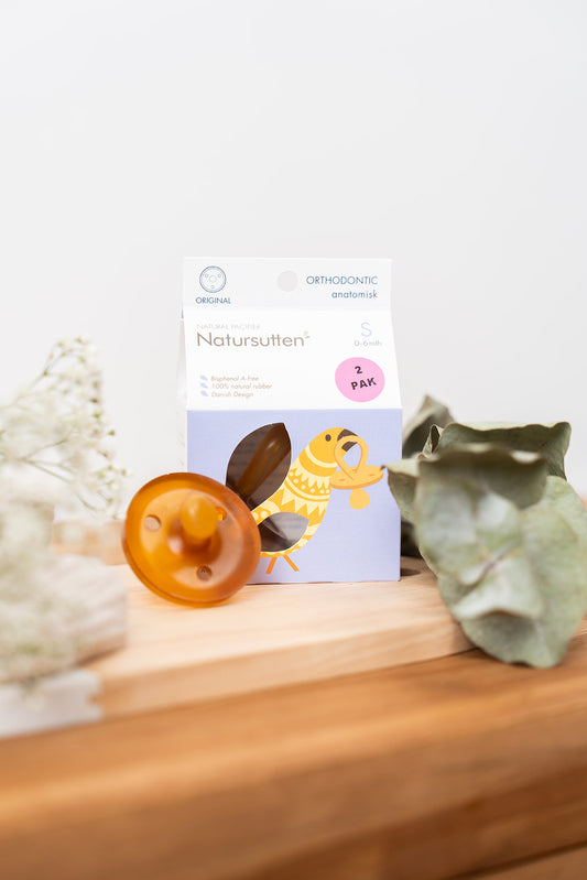 Natursutten set van 2 fopspenen Rond